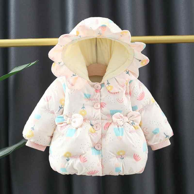 ベビー服 ガールズ 中綿 コート 秋冬 韓国風 裏起毛 厚手 ジャケット アウター かわいい 73cm 80cm 90cm 100cm