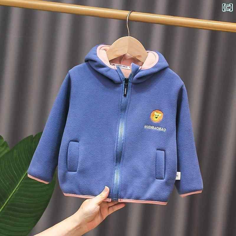 子供服 アウター 男の子 小さなライオン フリース ジャケット パーカー カジュアル...
