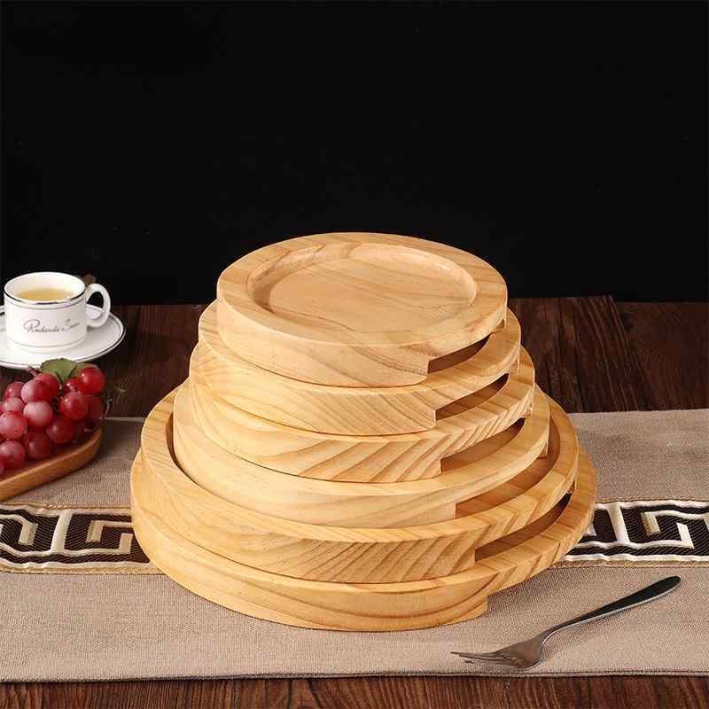 鍋敷き 木製 松木 断熱 厚手 円形 業務用 鍋 プレート