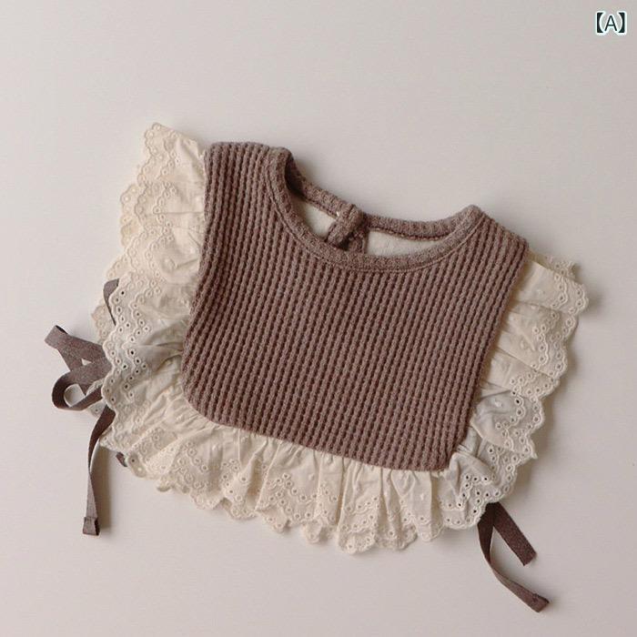シャドーテールのベビー服 ベスト 女の子 新生児 レース フリル かわいい 韓国風 コットン100% 柔らかい 防風 チョッキ 普段使い お出かけ｜アングル2