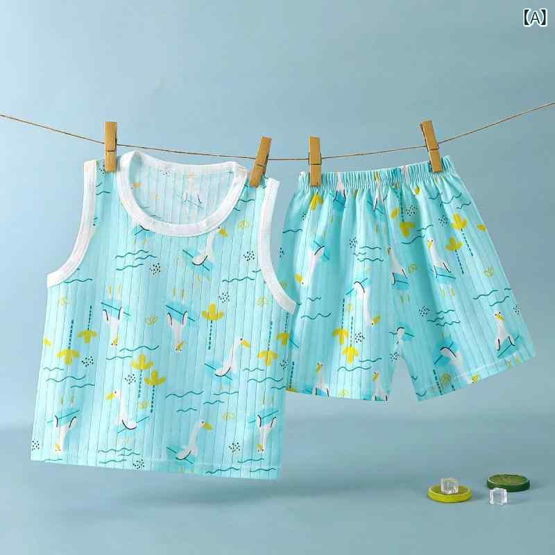 子供用 タンクトップ 短パン セットアップ 春夏 ベビー服 ノースリーブ カートゥー...