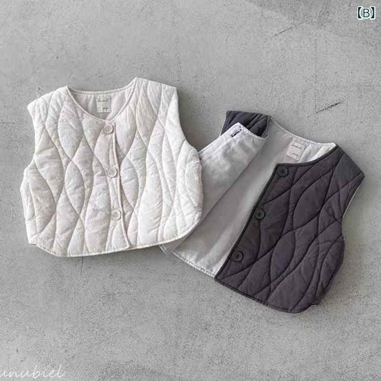 ベビー服 子供服 ベスト 秋冬 加厚 ノースリーブ アウター かわいい コットン 普段使い お出かけ 防寒