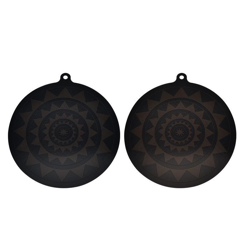 IHクッキングヒーター用マット 電磁調理器用マット 24cm 花柄 菱形 八角形 太陽花 万華鏡 絶縁 珪藻土 ..