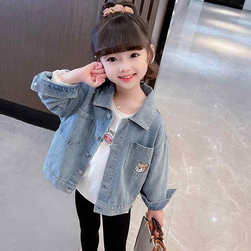 子供服 デニムジャケット 女の子 アウター 春秋 ブルージーンズ カジュアル 長袖 ガールズ 子供用 かわいい おしゃれ