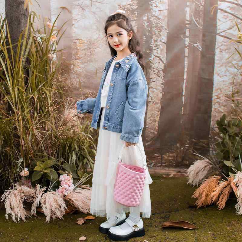 子供服 ジャケット 女の子 デニムジャケット 春秋 中学生 ブルージーンズ アウター...