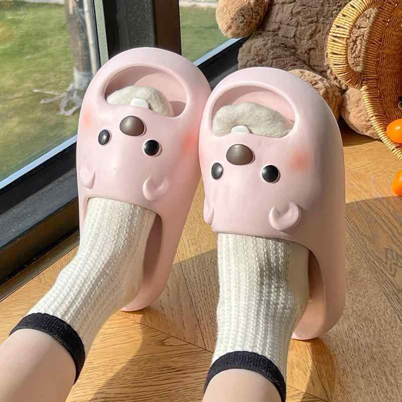 サンダル レディース かわいい ルームシューズ 室内履き EVA 厚底 スリッパ イエロー ホワイト ピンク ..