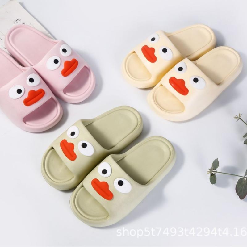 サンダル レディース ルームシューズ 厚底 滑り止め EVA 柔らかい 室内履き トイレ スリッパ ペア ピンク系 イエロー系 グリーン系 ホワイト ブラック 防水 通気性 除菌 防臭