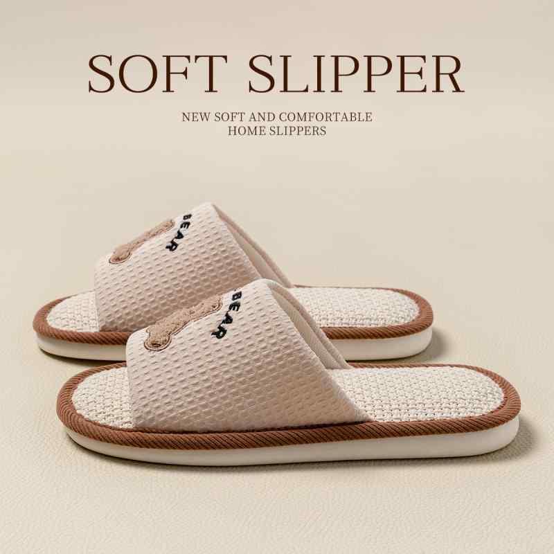 ルームシューズ レディース 春夏秋冬 室内 スリッパ かわいい 防滑 吸汗 静音 リネン 通気性 カップル ..