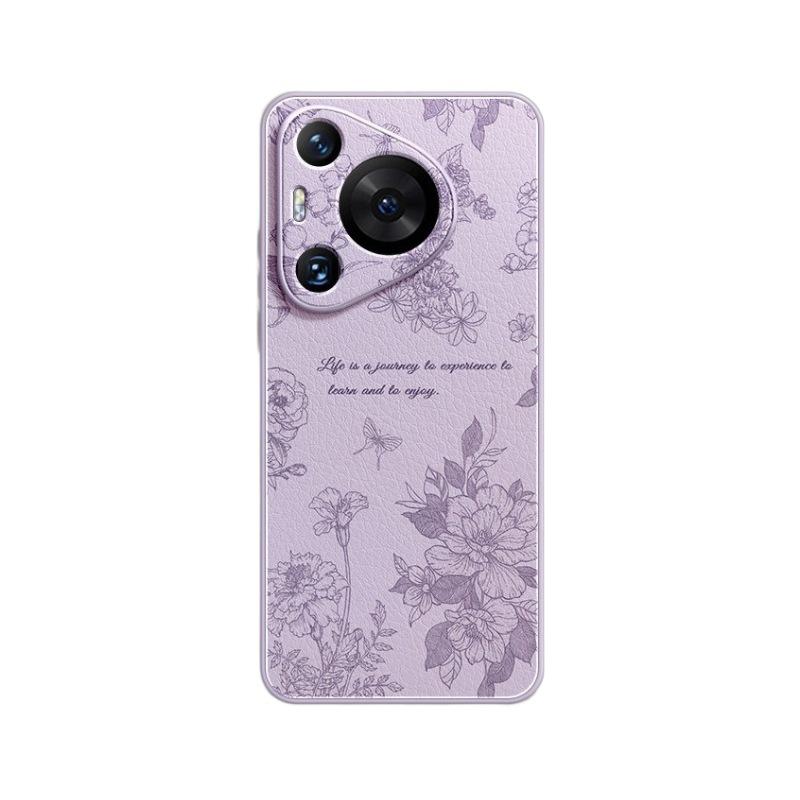 スマホケース Huawei Pura70 高級感 全面保護 耐衝撃 レザー 蝶柄 セラミックホワイト 暗紫色 遠峰ブルー 石墨ブラック 梅子色 砂粉色 草紫色
