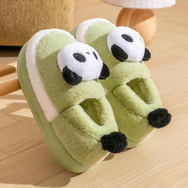 ルームシューズ レディース 秋冬 かわいい パンダ 厚底 暖かい もこもこ スリッパ メンズ 防寒 滑り止..