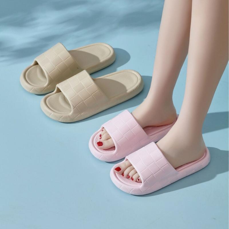 サンダル レディース メンズ ルームシューズ スリッパ EVA 厚底 滑り止め 防臭 パープル ピンク グリー..