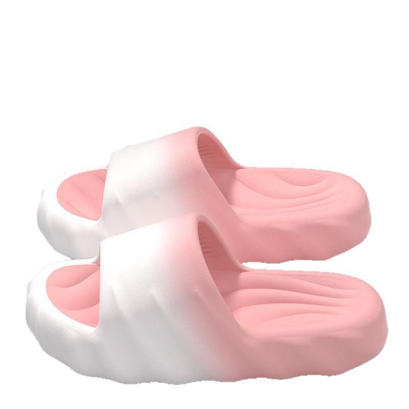 サンダル レディース メンズ 厚底 滑り止め 室内履き スリッパ ルームシューズ EVA 渐变 桃印 夫妇 春夏