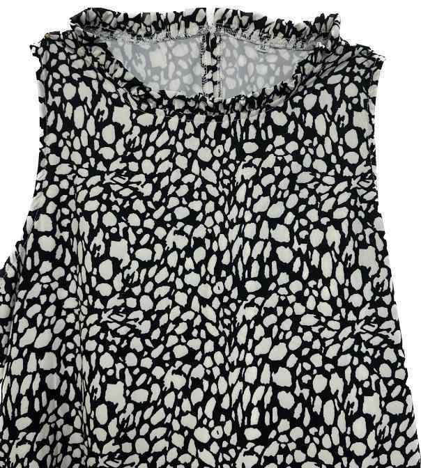 ワンピース レディース ヒョウ柄 レオパード柄 ロングワンピース ノースリーブ Uネック ゆったり 文芸..