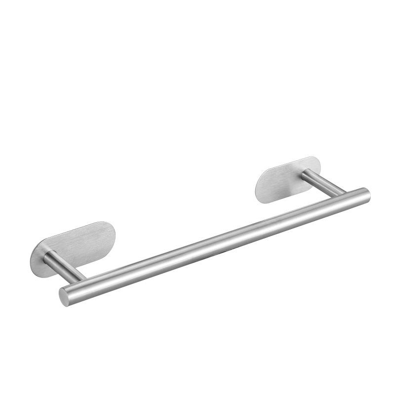 タオル掛け 免打孔 ステンレス製 浴室用タオルバー バスタオル掛け 壁掛け シングル シルバー ブラック..