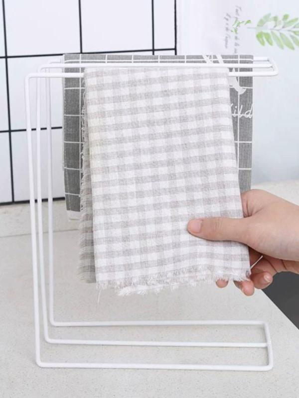 タオルハンガー アイアン タオル掛け ふきん掛け 卓上 置型 キッチン 洗面台 ブラック ホワイト