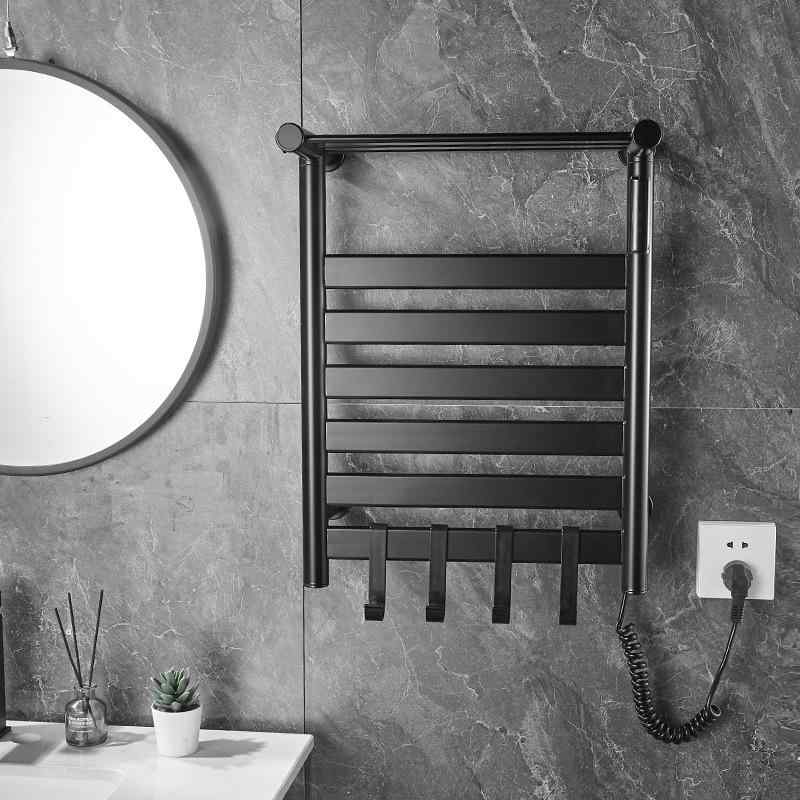 タオルラック 電熱タオル掛け 浴室用 壁掛け式 タオルハンガー 恒温加熱 乾燥 除菌 アルミ合金 4段 5段 6段 7段 8段