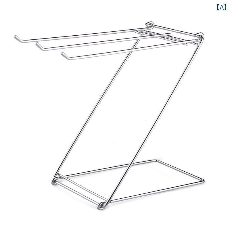 タオル掛け 折りたたみ ステンレス 3連 Z型 布巾ハンガー 錆びにくい キッチン収納