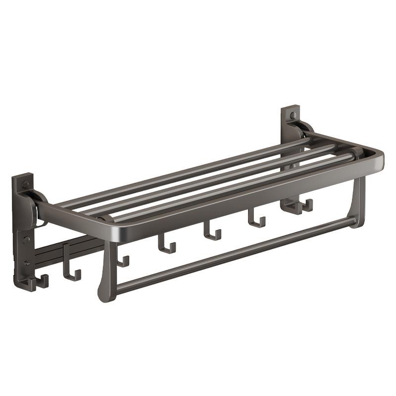 タオルラック 浴室収納棚 アルミ合金製 壁掛け式 バスルーム用アクセサリー 5点セット 鳳尾フック付き 50cm 60cm トイレットペーパーホルダー トイレブラシホルダー 三角ラック ヨーロッパ風 南米風 東南アジア風 北米風