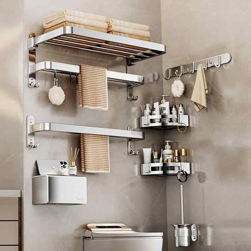 タオル掛け 浴室 壁掛け 棚 ステンレス製 304 バスルーム 収納 ラック 2段式 折りたたみ式 40cm 50cm 6..