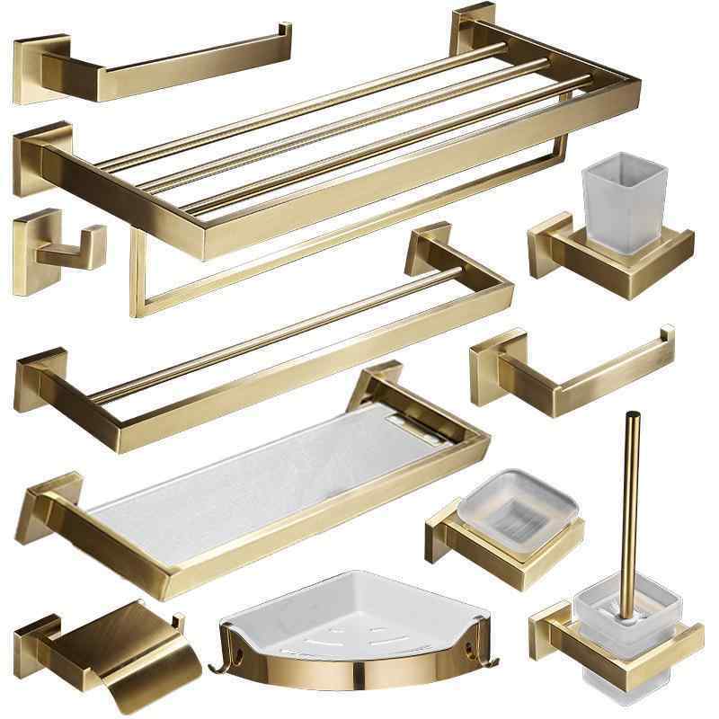 タオル掛け トイレラック バスルーム収納 304ステンレス製 壁掛け式 タオルバー 紙巻器 フック 石鹸置..