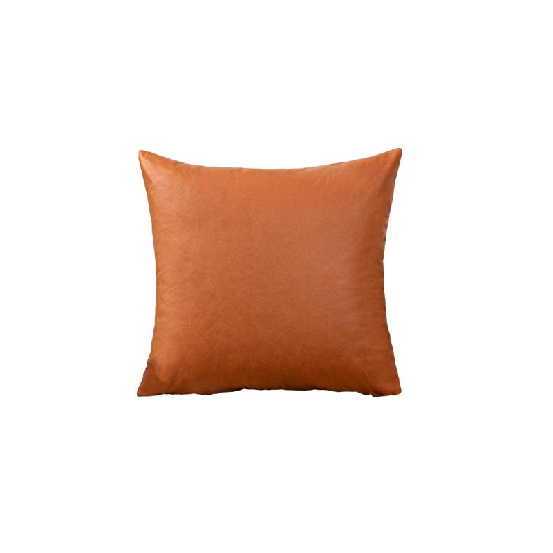 クッション クッションカバー 無地 ポリエステル 45cm リビング 寝室 ソファ 椅子 車内 シンプル オレ..