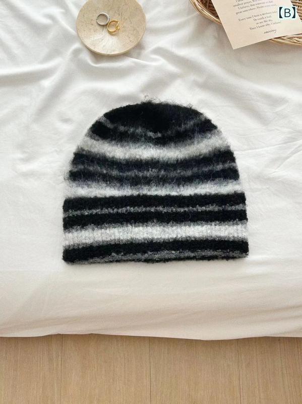 ニット帽 レディース 秋冬 大頭 暖かい 防寒 保温 無地 小顔効果 カジュアル かわいい ゆったり ビーニー ニットキャップ