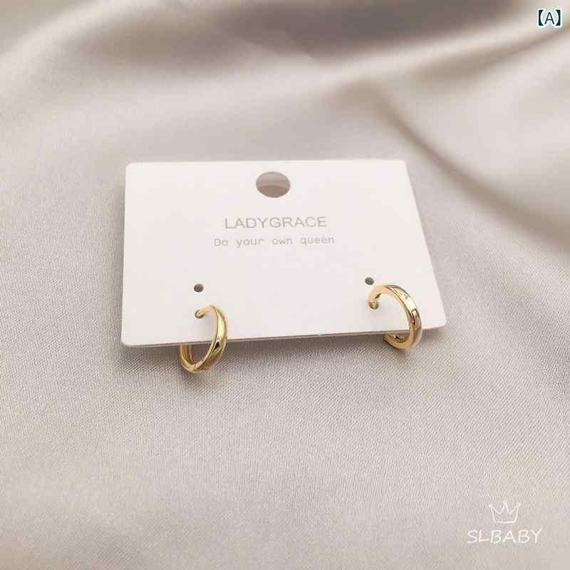 ピアス 男女兼用 イヤリング イヤーカフ シンプル ファッション アレルギー対応 電気メッキ加工 2