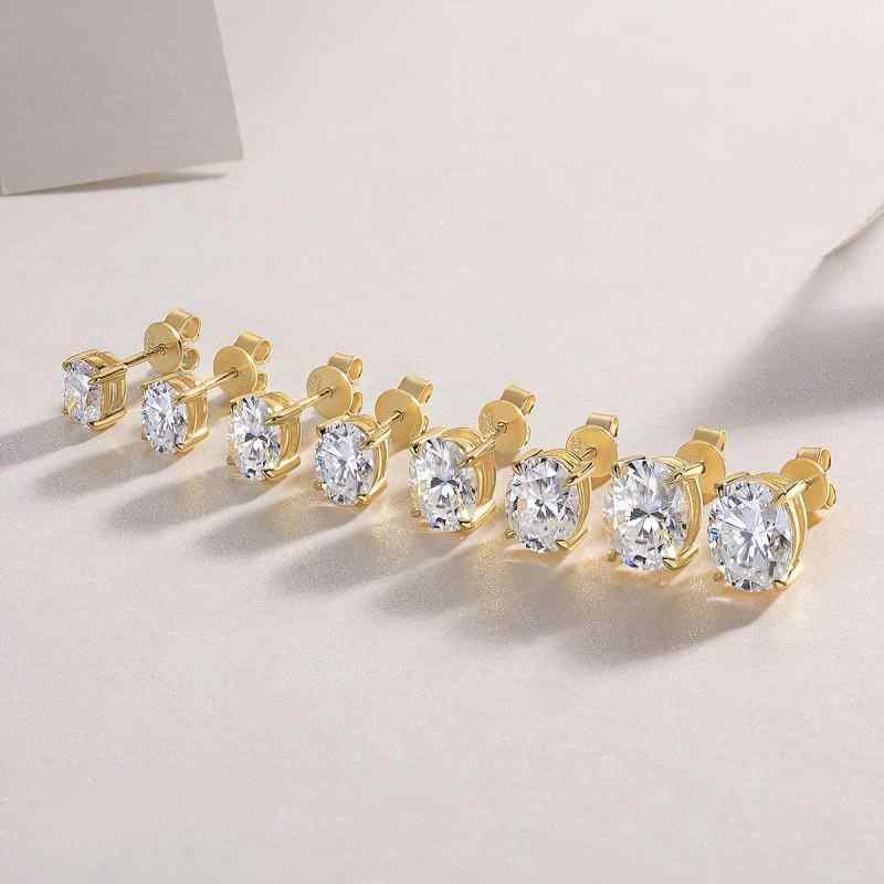 Men'S Accessories - イヤリング レディース メンズ S925 シルバー 電気メッキ加工 18K ゴールド ジルコニア スタッドピアス カップル ギフト プレゼント 普段使い パーティー 結婚式
