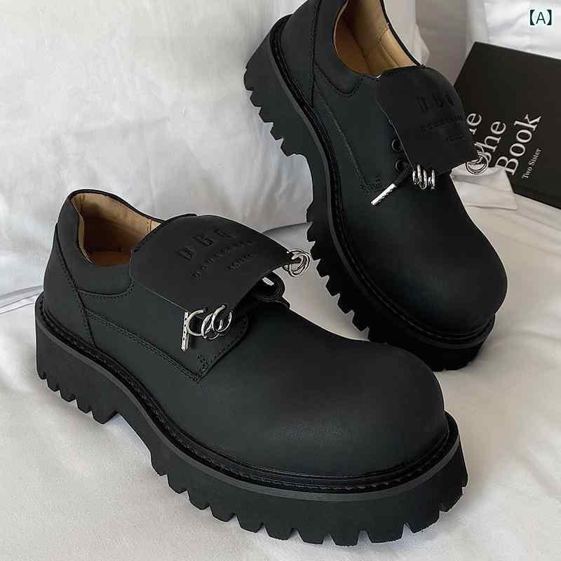 革靴 メンズ レディース 金属 デッキシューズ ローファー 男性用 女性用 牛革 カジュアル ブラック