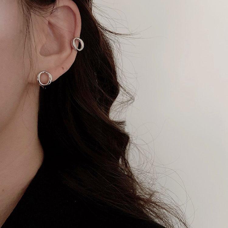 ピアス レディース シルバー ゴールド 小さめ イヤリング S925銀針 電気メッキ加工 幾何学模様 シンプ..