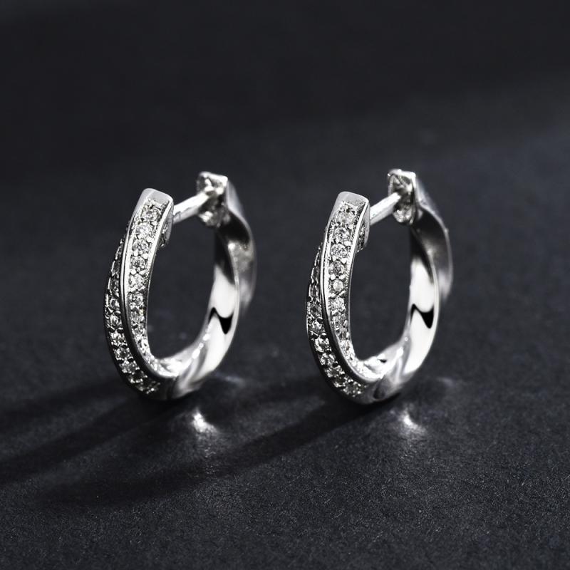 ピアス 男女兼用 菱形 ジルコニア サークル モビウス ファッション 通勤 秋冬 ヨーロッパ アメリカ ア..