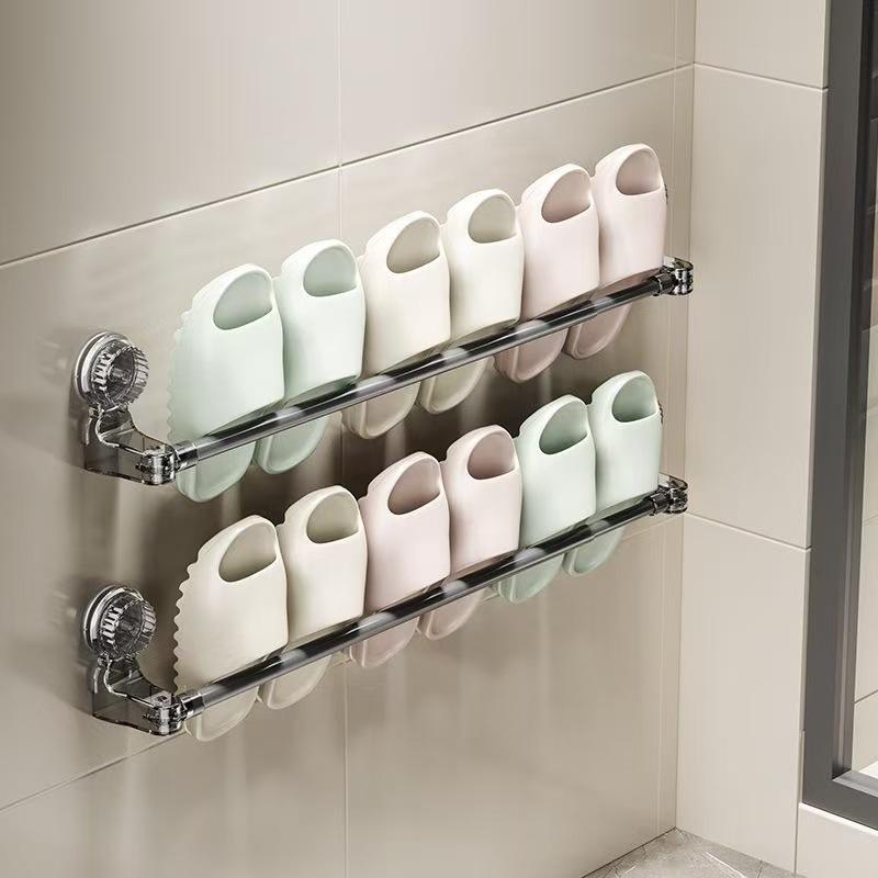 タオル掛け 浴室用タオルハンガー 伸縮式 収納ラック ステンレス製 吸盤式 壁掛け棚 バスルーム トイレ..