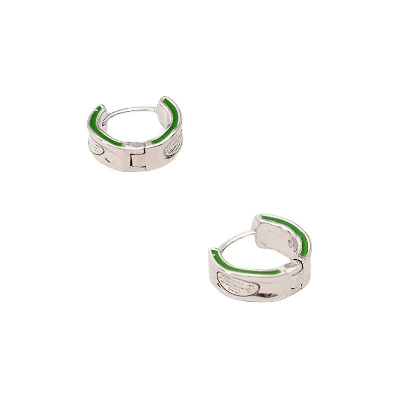 ピアス レディース シルバー925 アボカド イヤリング メンズ 韓国風 幾何学模様 電気メッキ加工