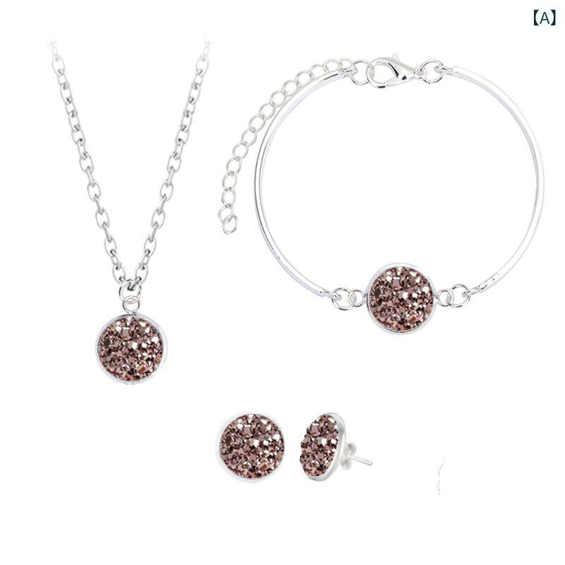 アクセサリー レディース メンズ ネックレス ピアス ブレスレット セット シャンパ...