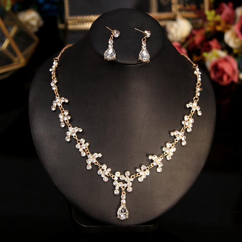 ウェディング ブライダル ジュエリー レディース ネックレス イヤリング セット 結婚式 パーティー 宴..