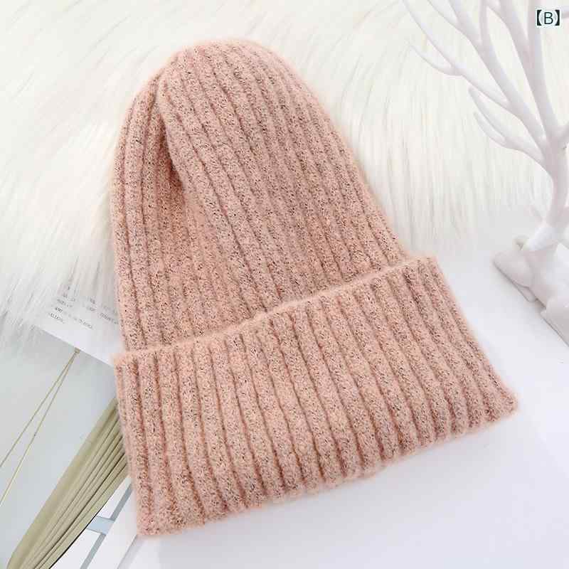 ニット帽 レディース 加絨 帽子 秋冬 防寒 保温 暖かい 無地 シンプル かわいい ブラック ピンク系 ブルー系 グレー系 ベージュ系