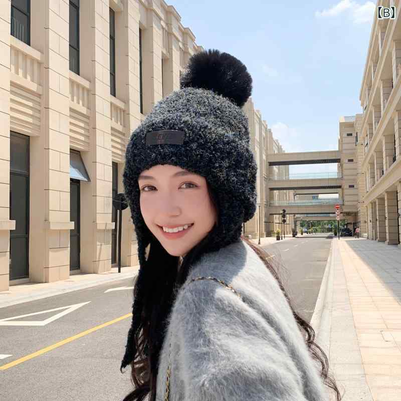 ニット帽 レディース 秋冬 防寒 帽子 耳当て付き 暖かい 小顔効果 あったか 厚手 裏起毛 伸縮性 おしゃれ かわいい ミセス 高齢者 女性用 プレゼント ベージュ ブラック カーキ グレー モカ コーヒー