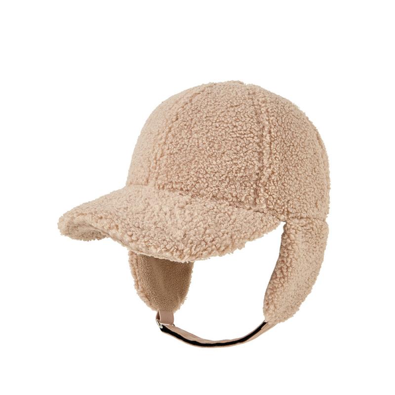 Knit Hat - 帽子 男性用 女性用 秋冬 羊毛 护耳 保温 野球帽 防寒 防风 鸭舌帽 高级感 クラシック ポリエステル ブラック ベージュ