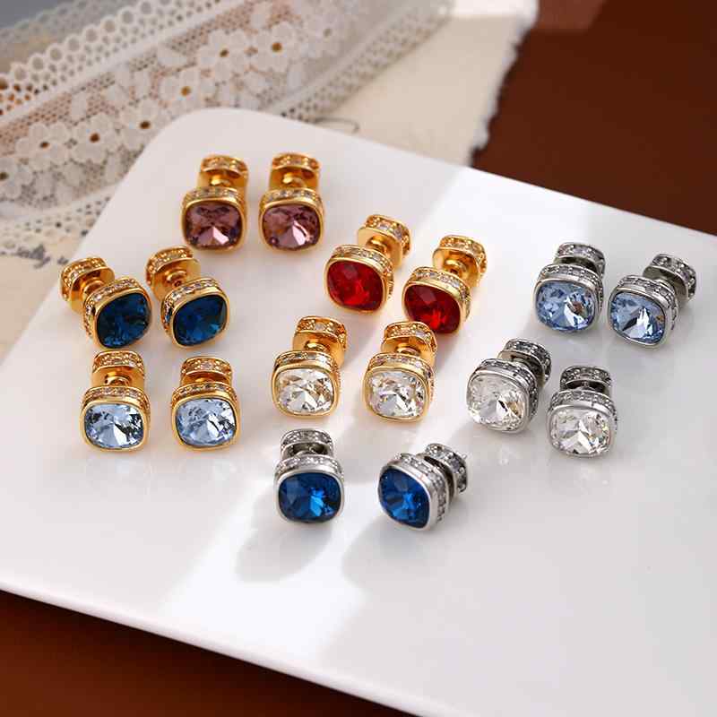 ピアス レディース レッド 18K金 ジルコニア シルバー925 高級感 ファッション 通勤 かわいい イヤリング 人工水晶 幾何学型