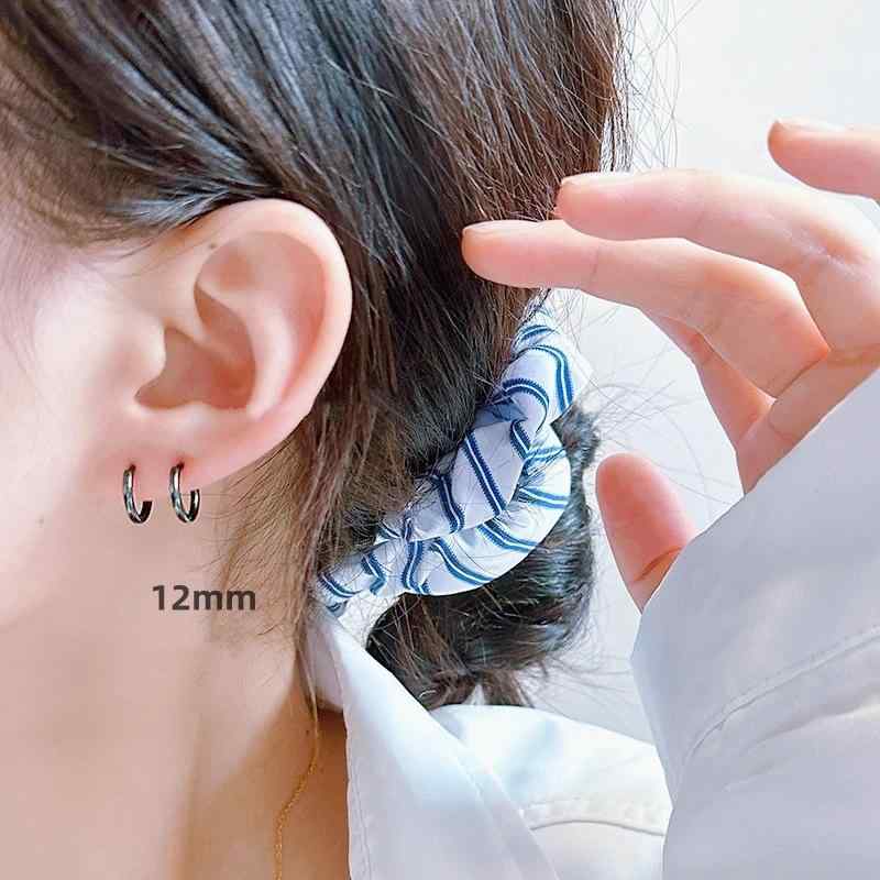 メンズ ピアス シルバー925 大ぶり リング フープ 電気メッキ 個性的 男性用 クール 925銀