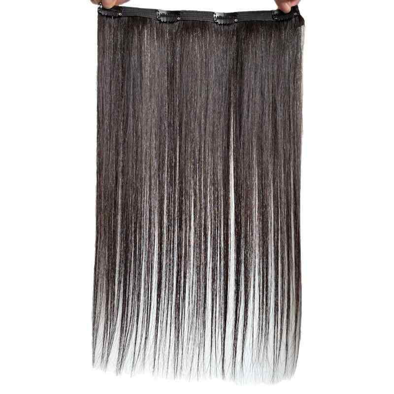 ヘアピース レディース 女性用 超軽量 薄型 増毛 隠し シームレス 人毛100% ロング ストレート 自然 黒 茶 焦茶