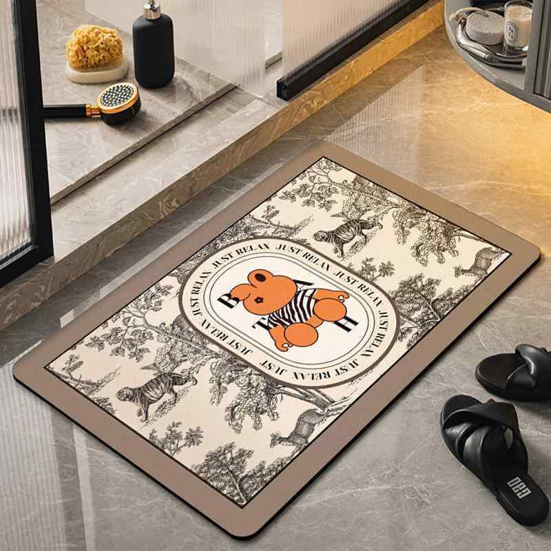 バスマット レディース 珪藻土マット ドアマット 浴室足ふきマット 速乾 抗菌 防臭 吸水 滑り止め 天然..