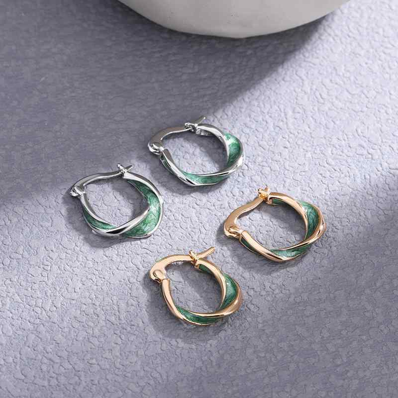 Tourmaline - ピアス レディース シャンパンゴールドカラー ジルコニア 幾何学模様 電気メッキ加工 ファッション 通勤 白金色