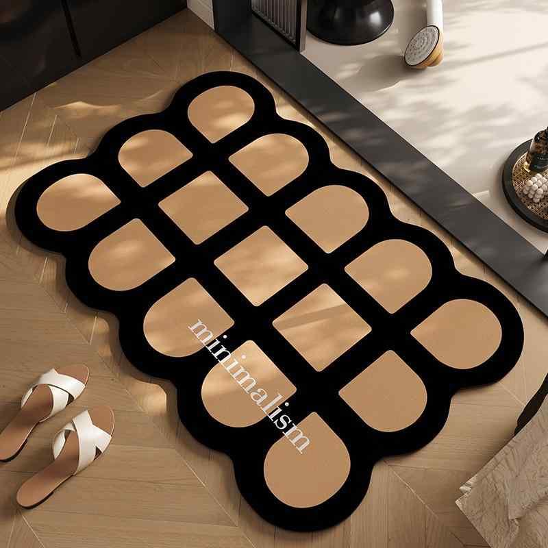 バスマット 珪藻土 速乾 吸水 浴室足ふきマット 防滑 洗面所 脱衣所 トイレ おしゃれ かわいい ストラ..