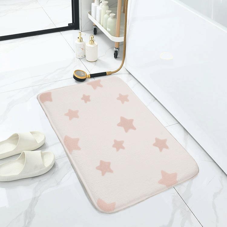 玄関マット 厚手 ポリエステル バスマット 浴室マット 吸水 速乾 滑り止め付き 家庭用 業務用 ベッドル..