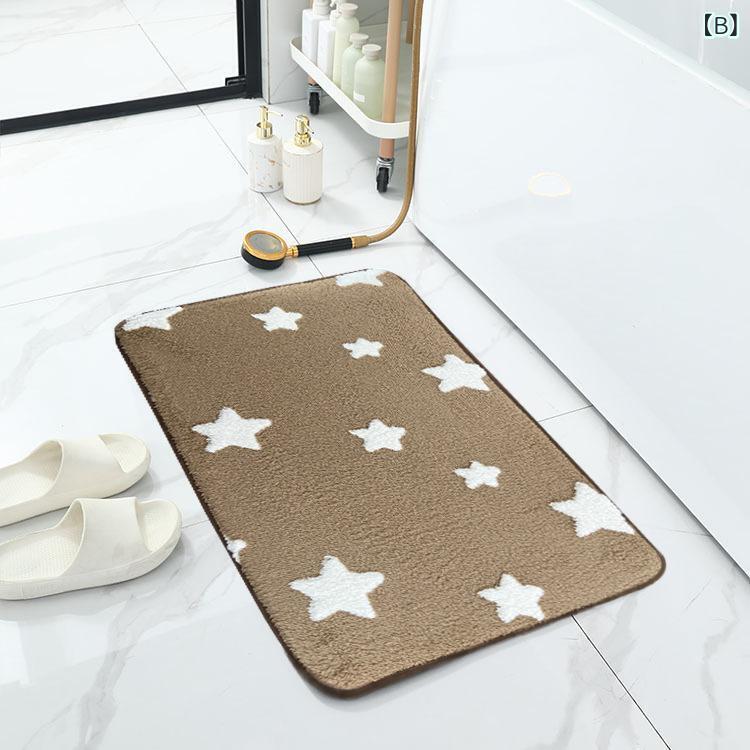 玄関マット 厚手 ポリエステル バスマット 浴室マット 吸水 速乾 滑り止め付き 家庭用 業務用 ベッドルーム プレイルーム キッチン