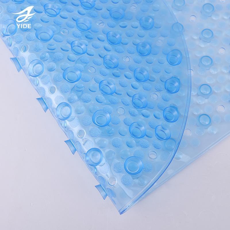 浴室足ふきマット ベビー・子供用 浴槽 滑り止めマット PVC製 半円形 無地 ホテル ロゴ入れ可能 水洗い..