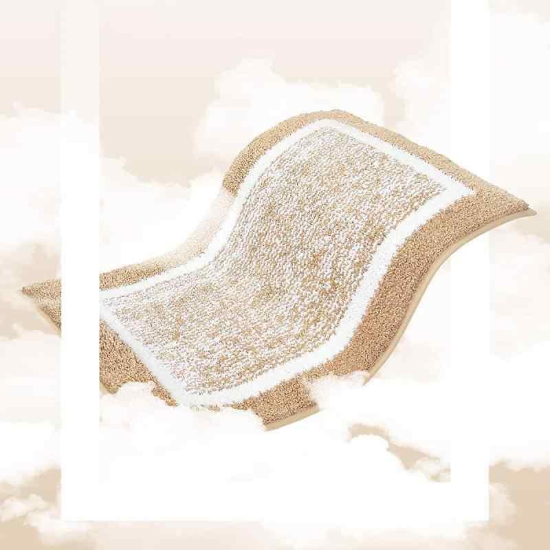 マット バスマット 浴室マット 玄関マット 吸水 速乾 滑り止め マイクロファイバー ブルー ブラウン グ..