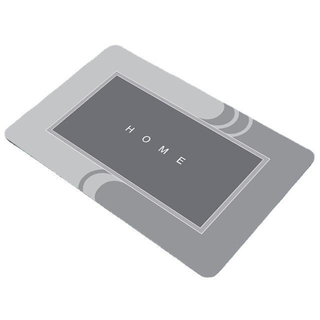 マット バスマット 吸水速乾 ポリエステル 浴室マット ドアマット キッチンマット 洗面所マット 防滑 格子柄 灰色系