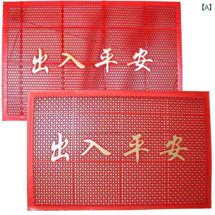 マット 浴室用マット PVC 防水 防滑 速乾 ロゴ印刷可能 レッド 40*60 50*70 60*80 60*90 80*1.2 1.2*1.5 1.2*1.8 手洗い可能 モダン 简约 餐厅 厨房